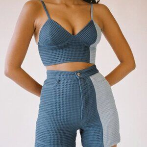 Aniela Parys ATLAS WAFFLE SHORTS / TWO TONE